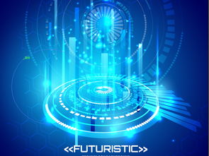 藍(lán)色科技光效光暈光線炫背景圖片素材 模板下載 14.48mb 其他大全 科技